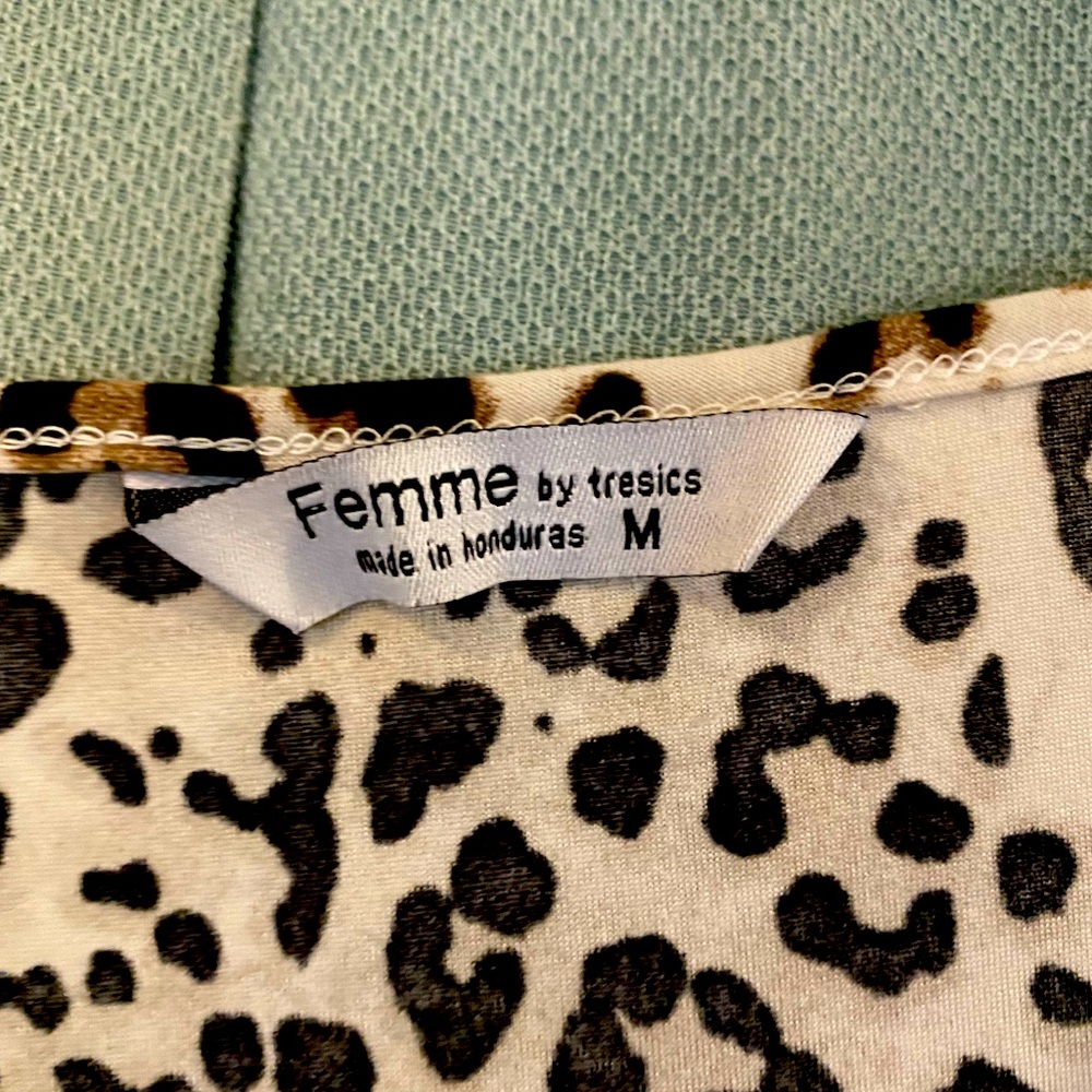 Leopard print tee. Jr. size medium.